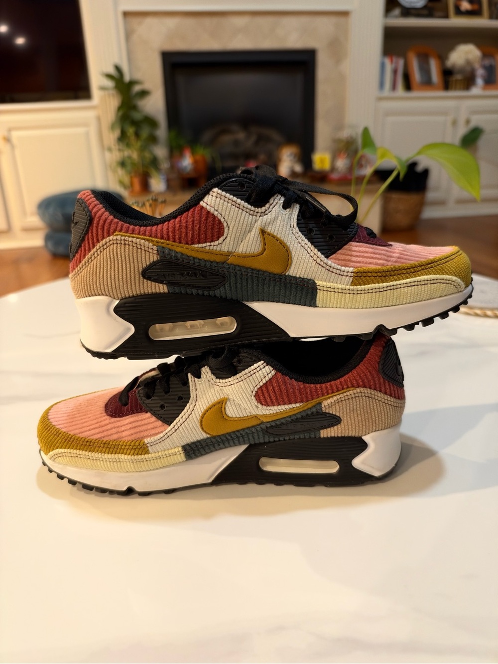 Nike Air Max 90 Multi-Color Corduroy Sneakers Women’s 8